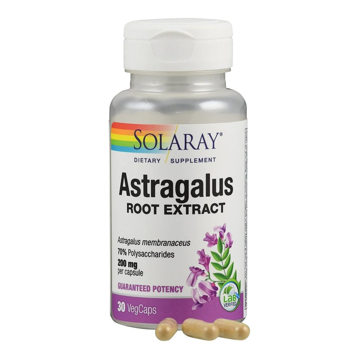 Solaray Astragalus Extract - 200mg Veg Capsules (30 Count) - The Oasis of Health