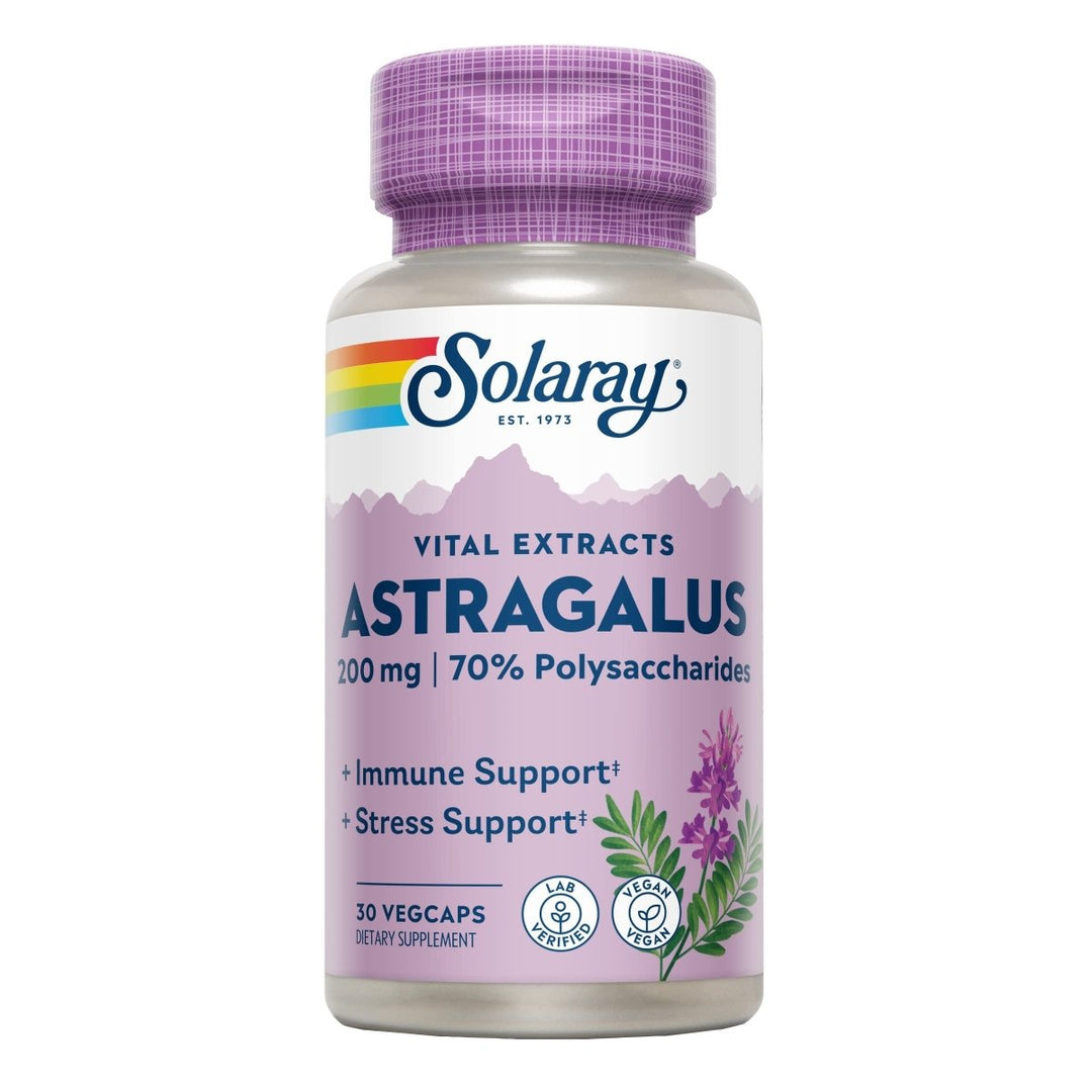 Solaray Astragalus Extract - 200mg Veg Capsules (30 Count) - The Oasis of Health