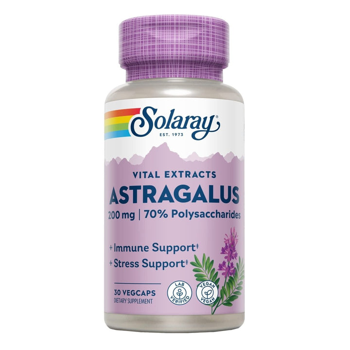 Solaray Astragalus Extract - 200mg Veg Capsules (30 Count) - The Oasis of Health