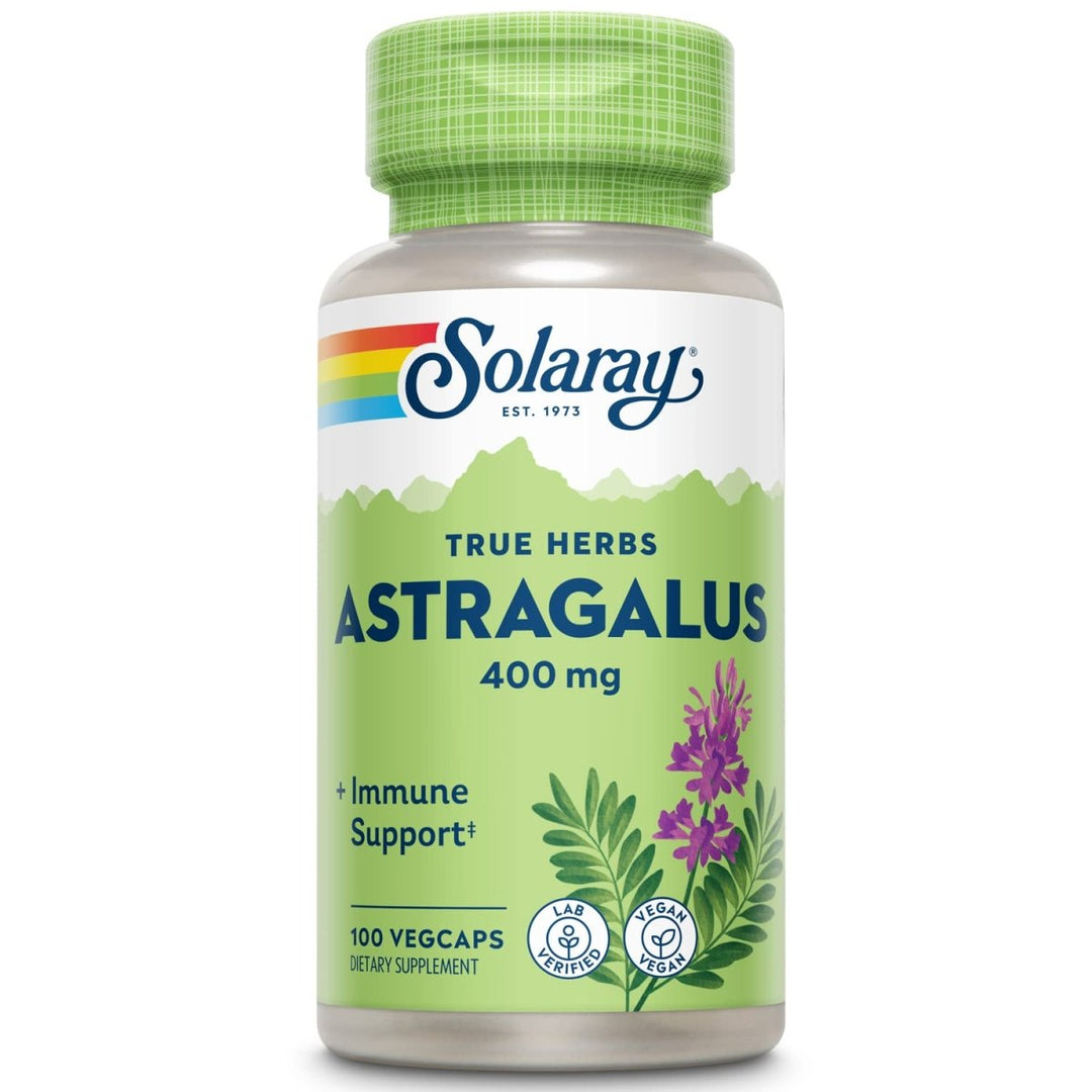 Solaray Astragalus Root 400mg - 100 VegCaps 00130 - The Oasis of Health