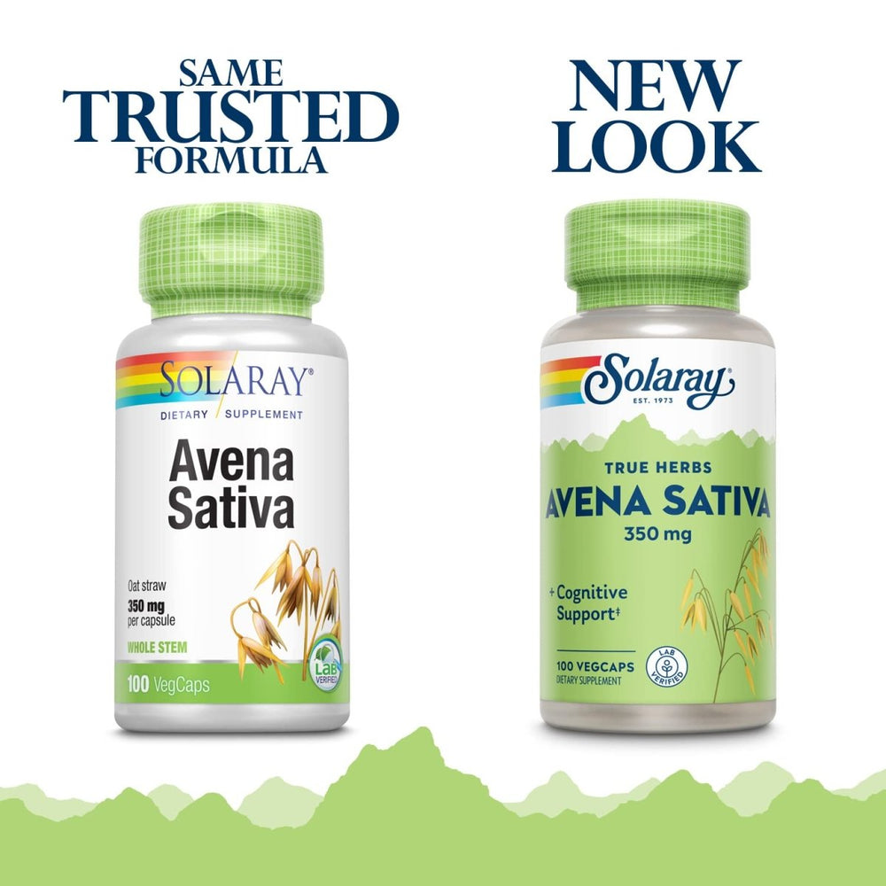 SOLARAY Avena Sativa, 350 mg | 100 Count - The Oasis of Health
