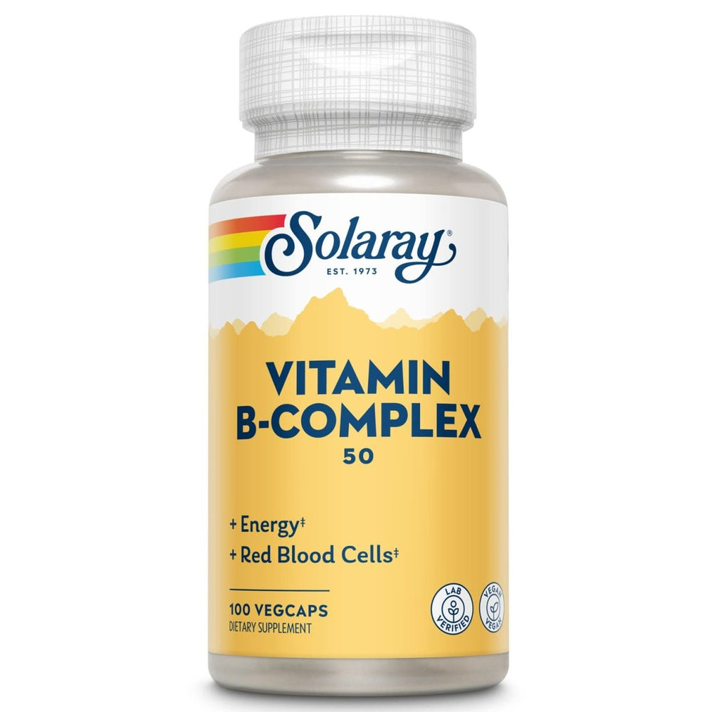 Solaray B - Complex 50mg - Comprehensive B - Vitamin Support for Energy and Overall Well - Being - 100 Count - The Oasis of Health