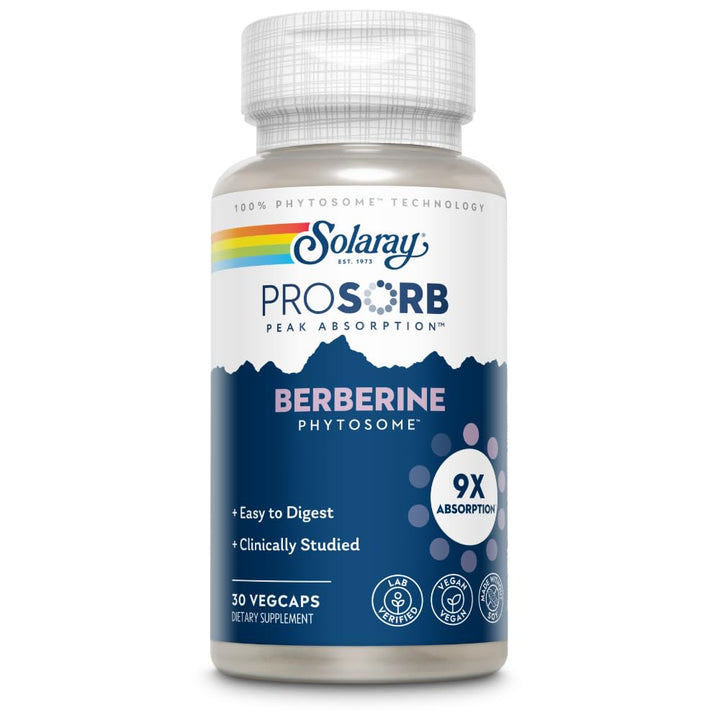 SOLARAY Berberine Phytosome - 30 Servings, 30 VegCaps 77327 - The Oasis of Health