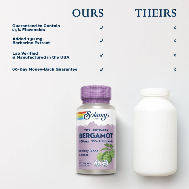 Solaray Bergamot Advanced Formula - Cardiovascular Support Fruit Extract - 60 Veg Capsules - The Oasis of Health