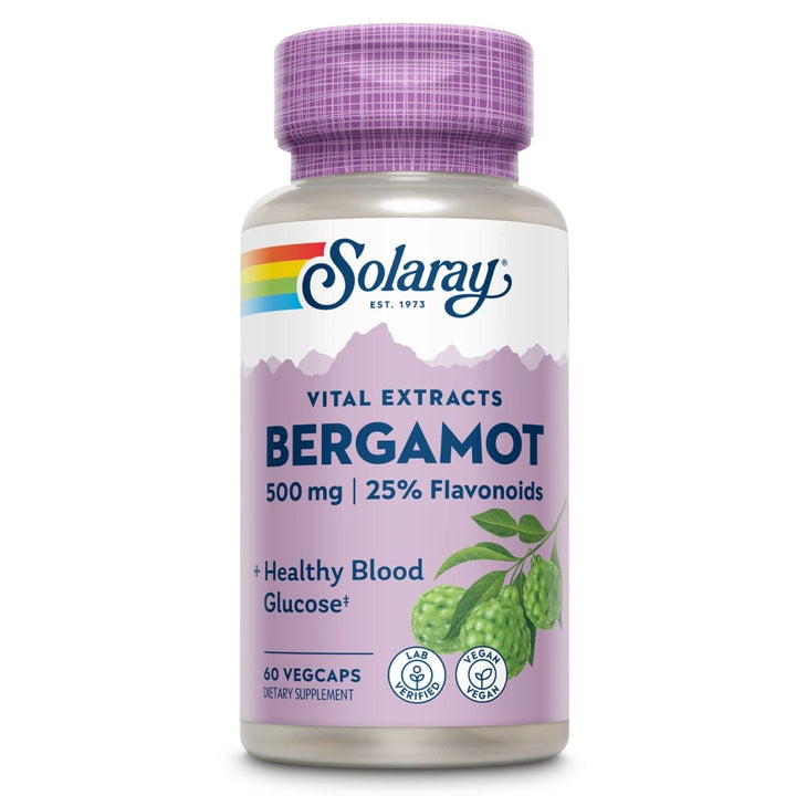 Solaray Bergamot Advanced Formula - Cardiovascular Support Fruit Extract - 60 Veg Capsules - The Oasis of Health
