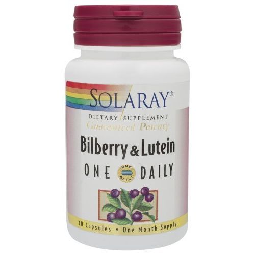 Solaray Bilberry & Lutein, 30 capsules 03115 - The Oasis of Health