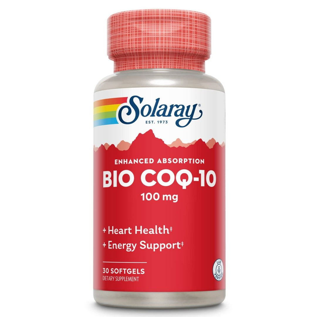SOLARAY Bio CoQ - 10 100 mg | Enhanced Absorption | Vitamins A & E | Healthy Heart & Cellular Energy Support (30 CT) - The Oasis of Health