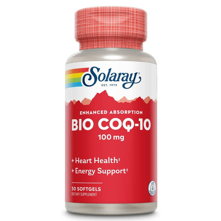 SOLARAY Bio CoQ - 10 100 mg | Enhanced Absorption | Vitamins A & E | Healthy Heart & Cellular Energy Support (30 CT) - The Oasis of Health