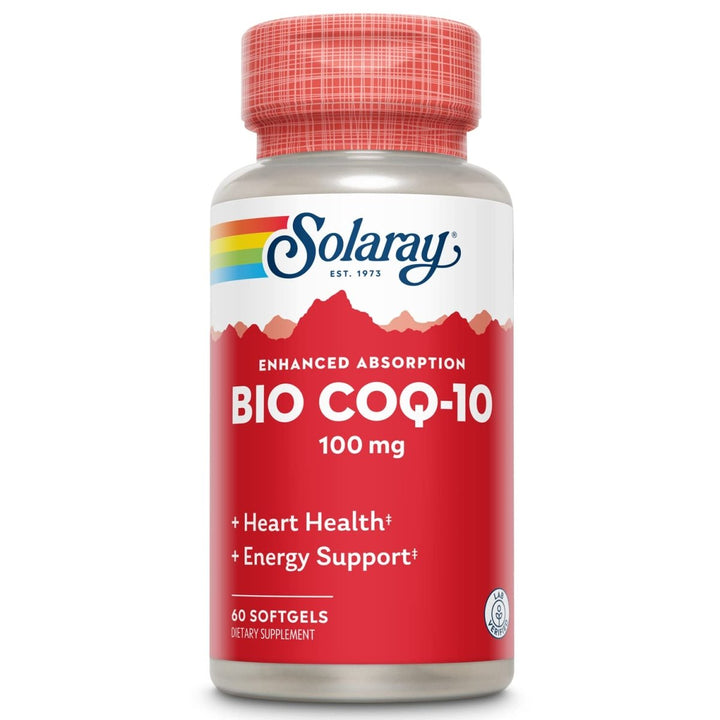 SOLARAY Bio CoQ - 10 100 mg | Enhanced Absorption | Vitamins A & E | Healthy Heart & Cellular Energy Support (60 CT) - The Oasis of Health