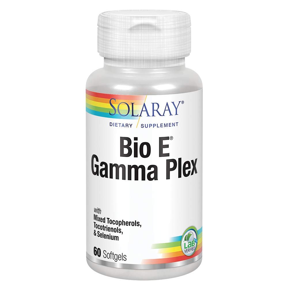 SOLARAY Bio E Gamma Plex | Vitamin E with Natural Tocopherol Blend for Healthy Antioxidant Support | 60 Softgels, 30 Serv - The Oasis of Health