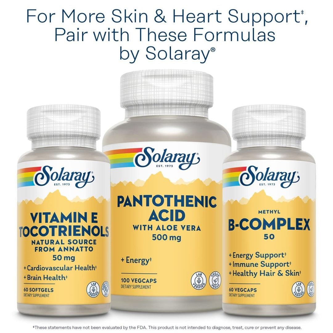 SOLARAY Bio Vitamin E with Selenium, Vitamin E 400 IU Softgels Plus Selenium 100 mcg, Healthy Skin and Heart Support, High Absorption, Lab Verified, 60 - Day Guarantee, 30 Servings, 60 Softgels - The Oasis of Health