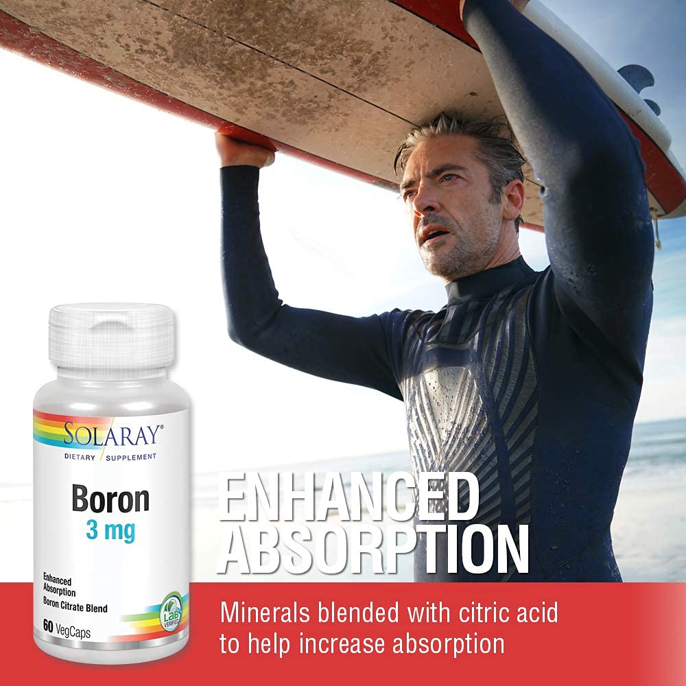 Solaray Biocitrate Boron Supplement, 3mg, 60 Count - The Oasis of Health