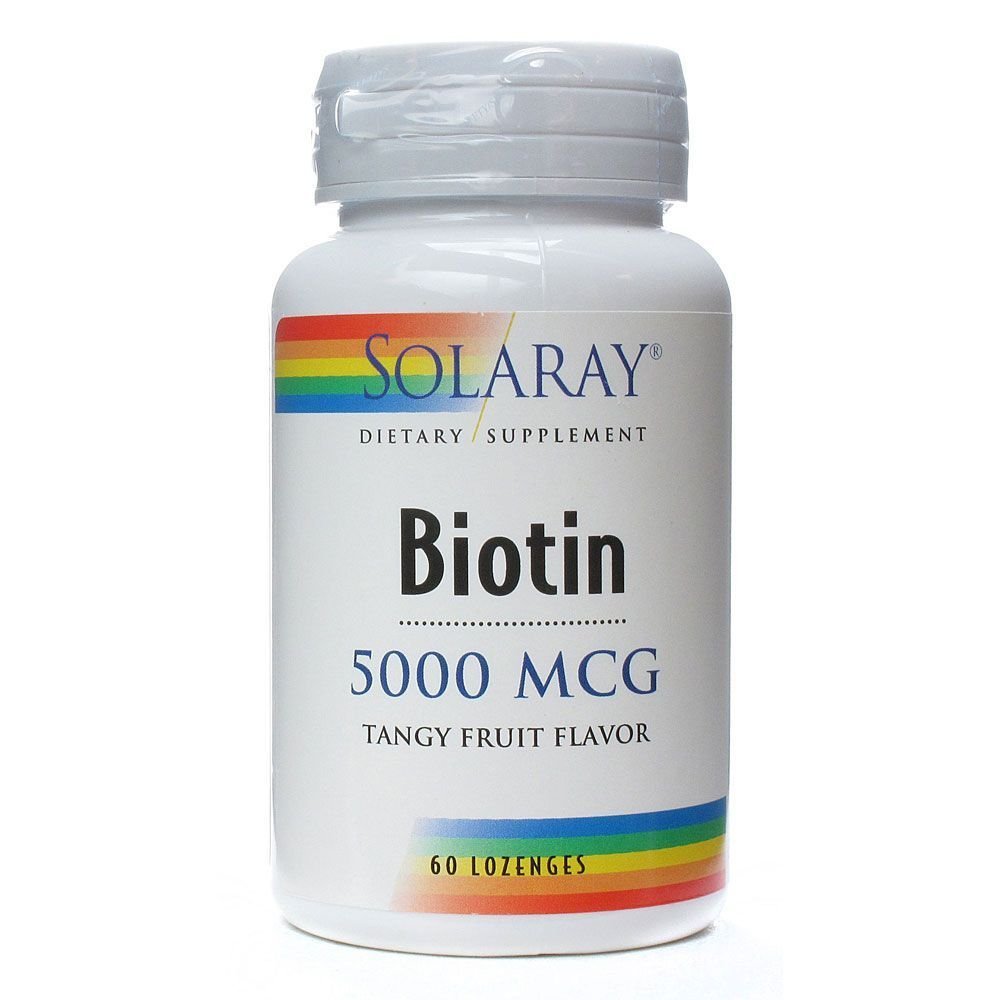 Solaray Biotin 5000 mcg 60 lozenges - The Oasis of Health