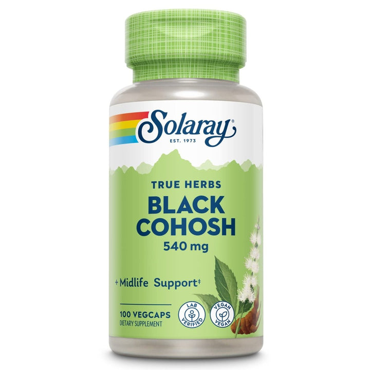 SOLARAY Black Cohosh 540 mg - Women's Health & Menopause Support - 100 VegCaps - The Oasis of Health