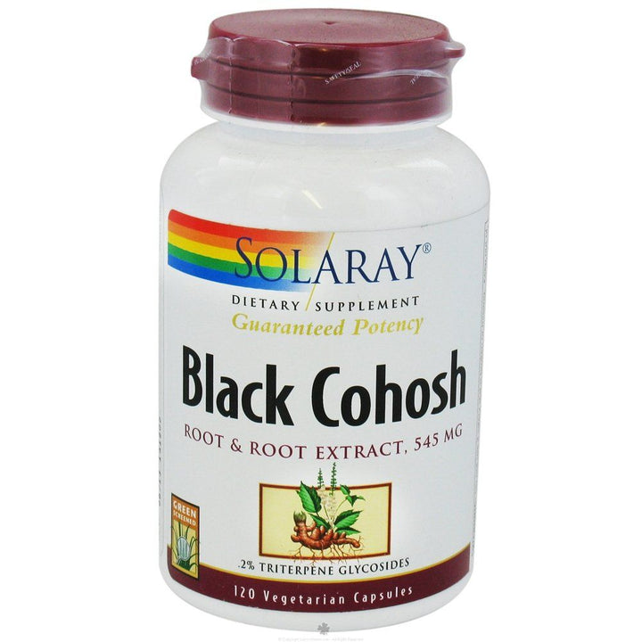 Solaray Black Cohosh Root and Root Extract - 545 mg - 120 Vegetarian Capsules - The Oasis of Health