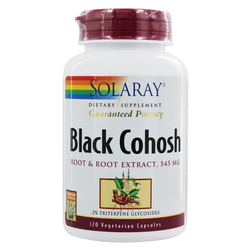 Solaray Black Cohosh Root and Root Extract - 545 mg - 120 Vegetarian Capsules - The Oasis of Health