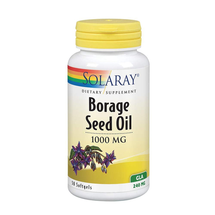 SOLARAY Borage Oil Seed, Softgel (Btl - Plastic) 240mg 50ct - The Oasis of Health