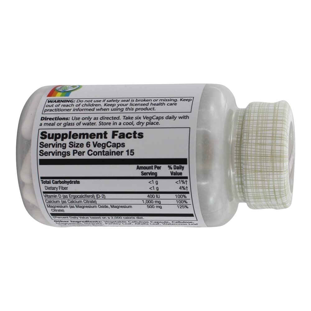 Solaray - Cal - Mag Citrate 2:1 Ratio with Vitamin D2 - 90 Vegetable Capsule(s) - The Oasis of Health