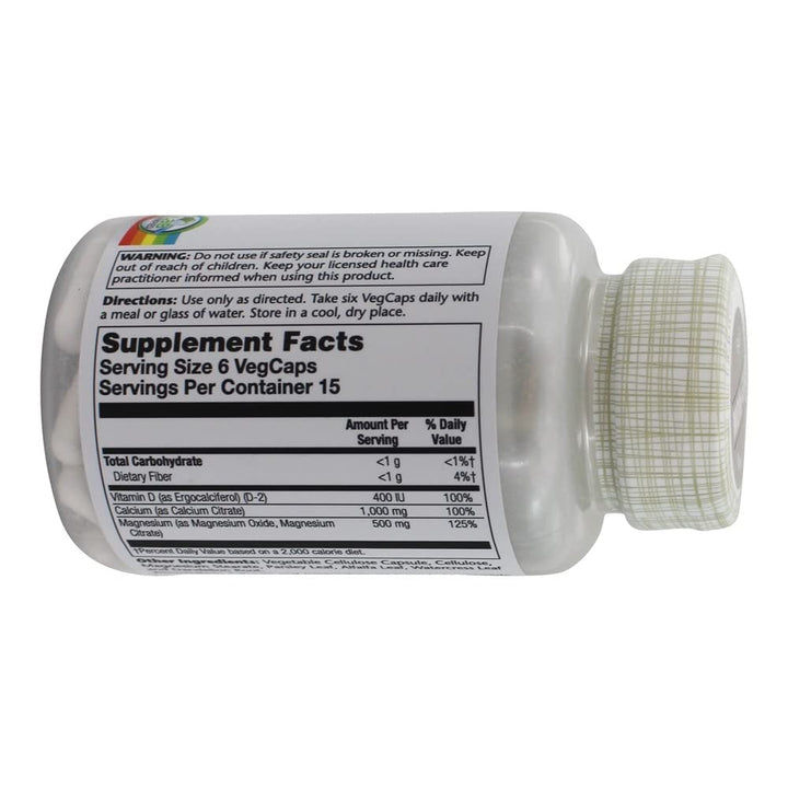 Solaray - Cal - Mag Citrate 2:1 Ratio with Vitamin D2 - 90 Vegetable Capsule(s) - The Oasis of Health
