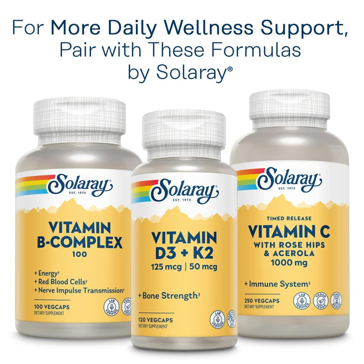 Solaray Calcium and Magnesium AAC Capsules, 180 Count (Packaging May Vary) - The Oasis of Health