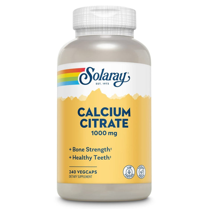 Solaray Calcium Citrate 1000mg, 240 Count - The Oasis of Health