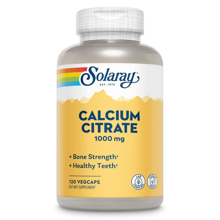 Solaray Calcium Citrate Capsules, 1000mg, 120 Count - The Oasis of Health