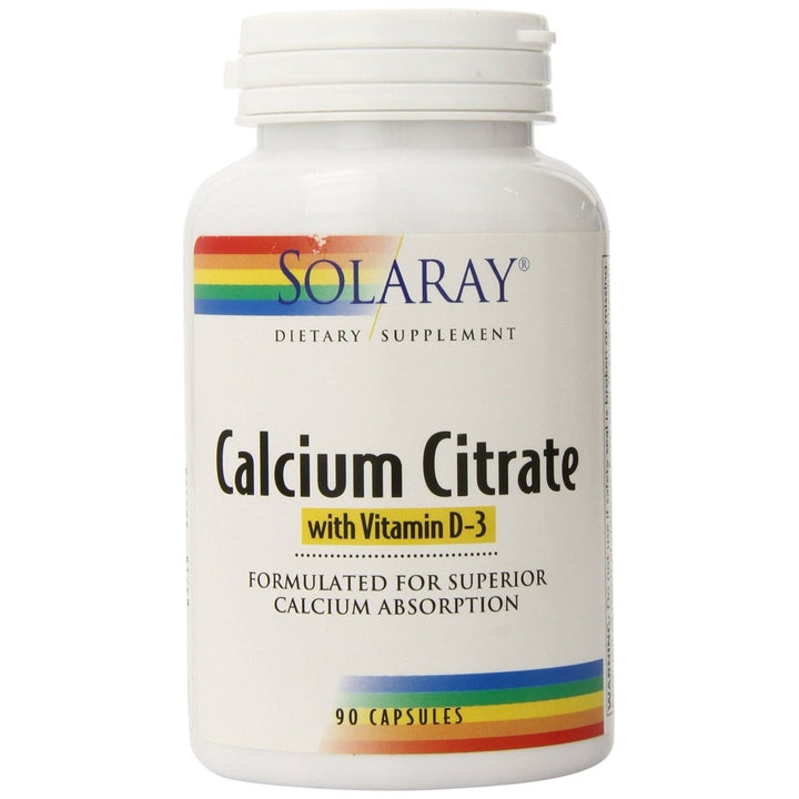 Solaray - Calcium Citrate with Vitamin D3 1000 mg. - 90 Capsules - The Oasis of Health