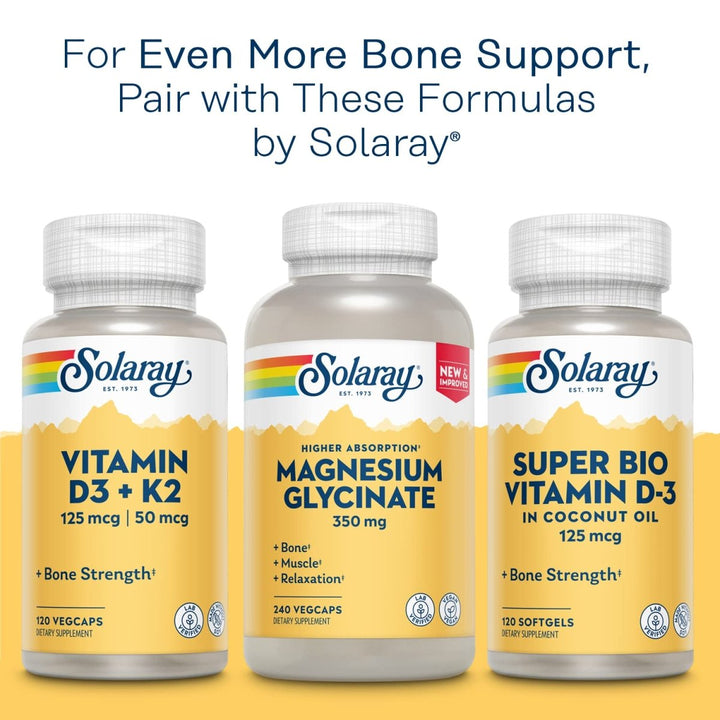 Solaray Calcium Citrate w/Vitamin D3 1000mg, Healthy Bones & Teeth, Heart, Muscle & Nerve Support, 60 Serv, 240 VegCaps - The Oasis of Health