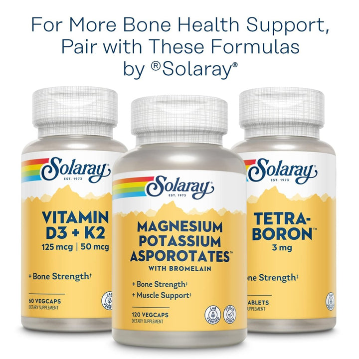 SOLARAY Calcium & Magnesium Citrate 2:1 Ratio w/Vitamin D - 3, Healthy Bones, Muscle & Nervous System Support, High Absorption 180 Capsules - The Oasis of Health