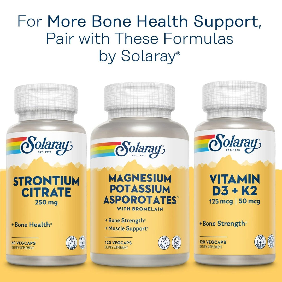 Solaray Calcium Magnesium Zinc Supplement, with Cal & Mag Citrate, Strong Bones & Teeth Support, Easy to Swallow Capsules, Vegan, 60 Day Money Back Guarantee, 25 Servings, 100 VegCaps - The Oasis of Health