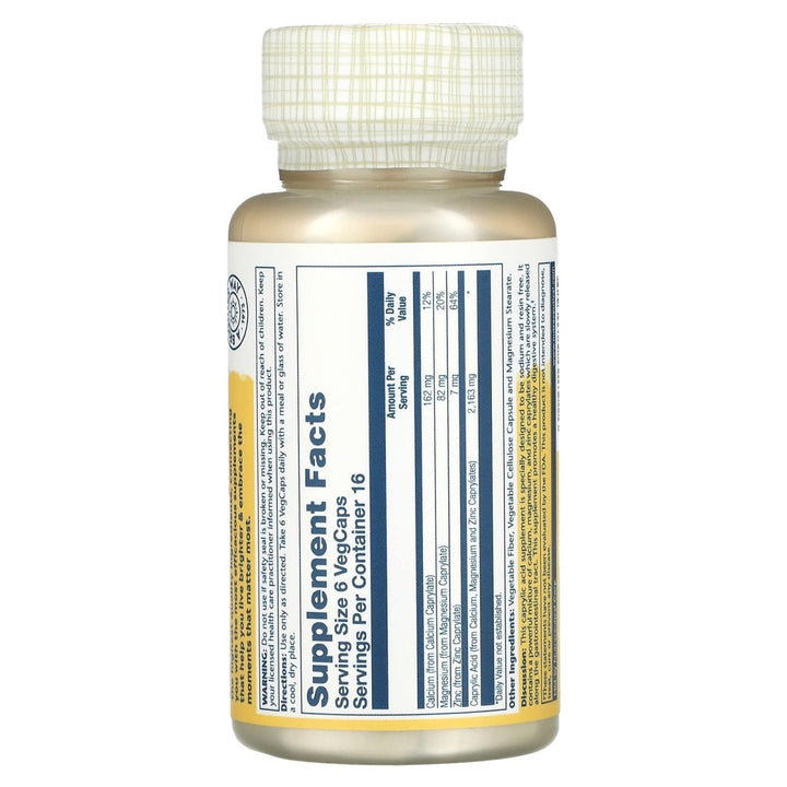 Solaray - Capryl Sodium - Free Resin - Free - 100 Vegetarian Capsules 08130 - The Oasis of Health