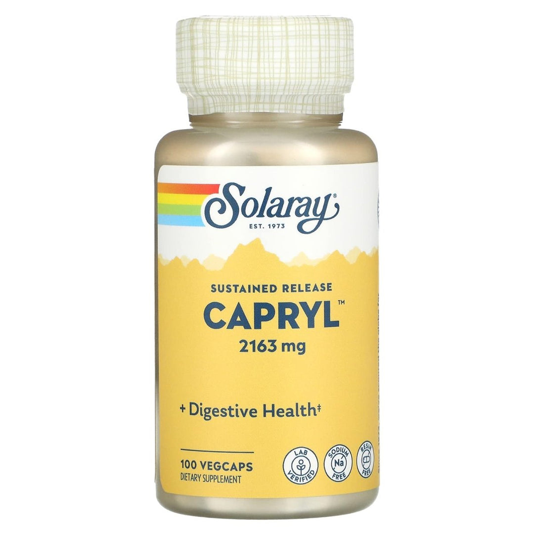 Solaray - Capryl Sodium - Free Resin - Free - 100 Vegetarian Capsules 08130 - The Oasis of Health
