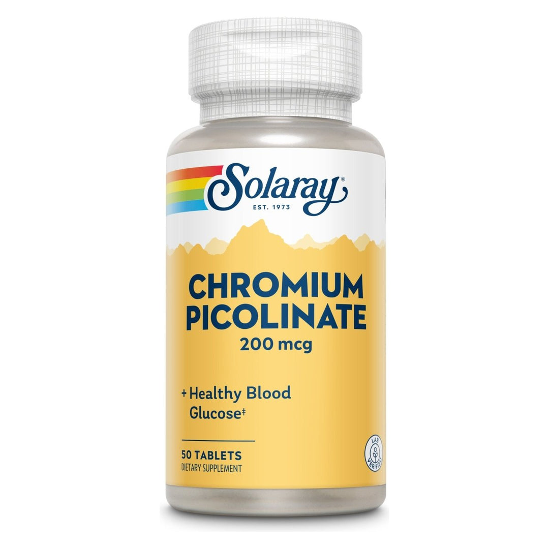 Solaray Chromium Picolinate 200 mcg 50 Tablets - The Oasis of Health
