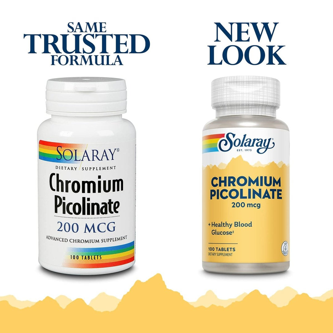 Solaray Chromium Picolinate 200mcg | 100ct - The Oasis of Health
