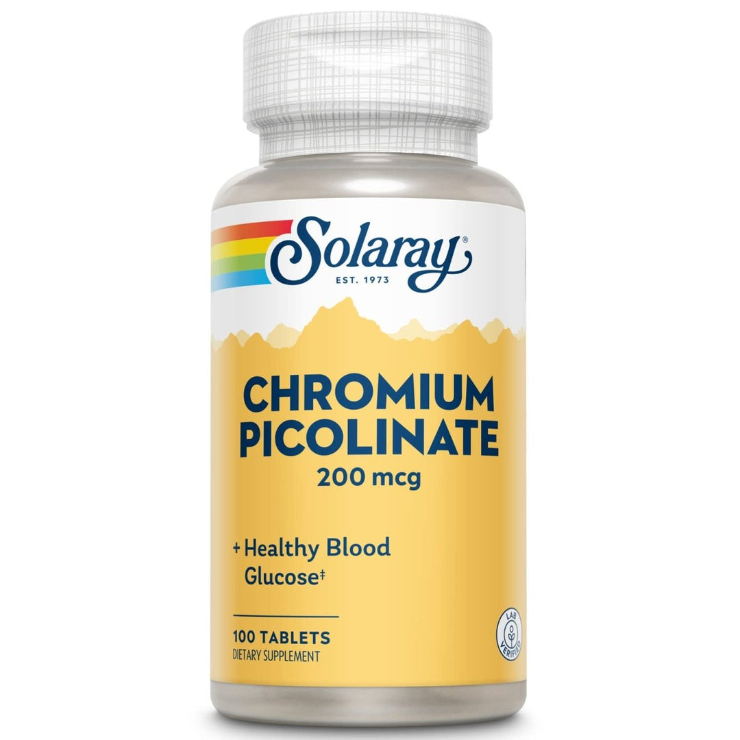Solaray Chromium Picolinate 200mcg | 100ct - The Oasis of Health