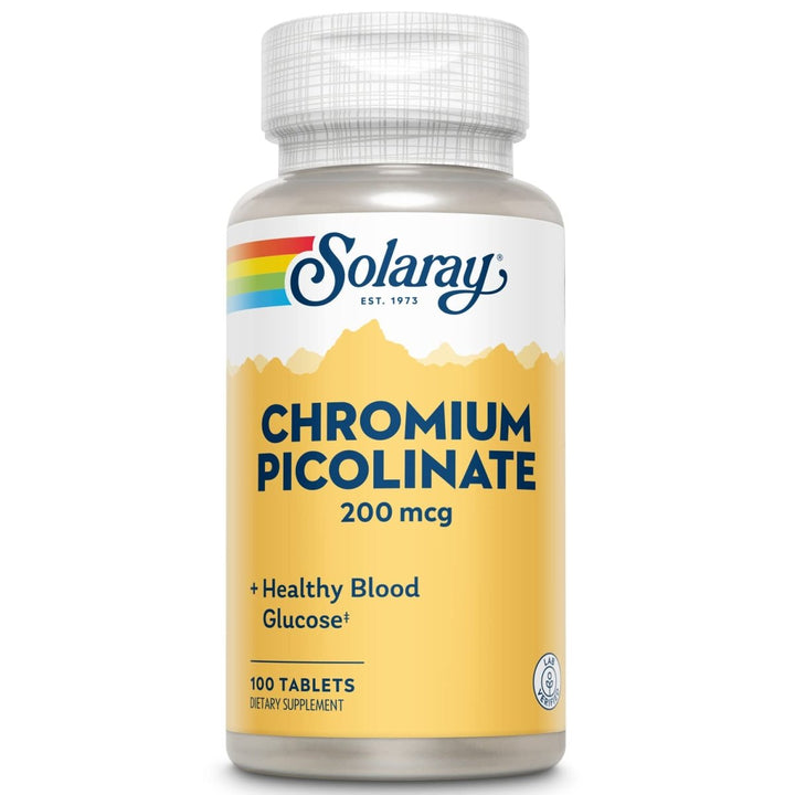 Solaray Chromium Picolinate 200mcg | 100ct - The Oasis of Health