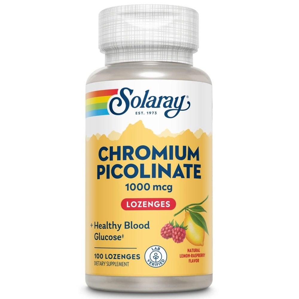 Solaray Chromium Picolinate Lozenges 1000mcg, | 100 Count - The Oasis of Health