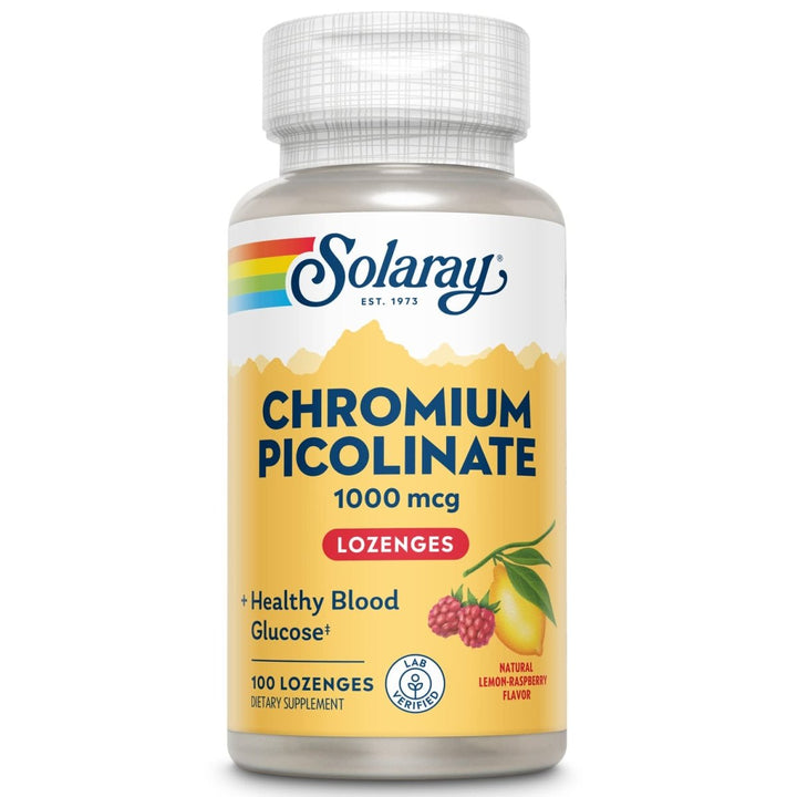 Solaray Chromium Picolinate Lozenges 1000mcg, | 100 Count - The Oasis of Health