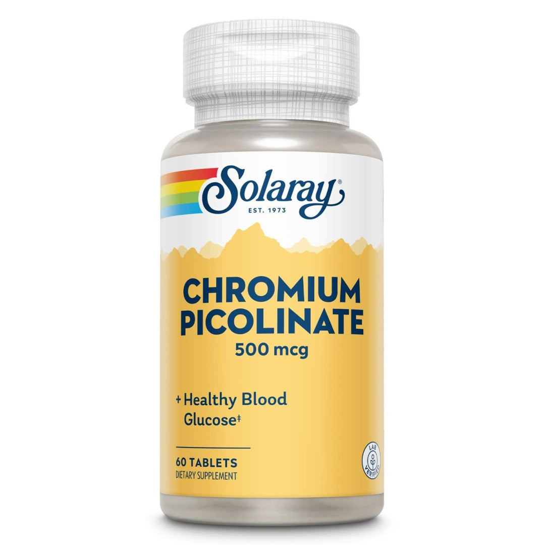 Solaray Chromium Picolinate Tablets, 500 mcg | 60 Count - The Oasis of Health