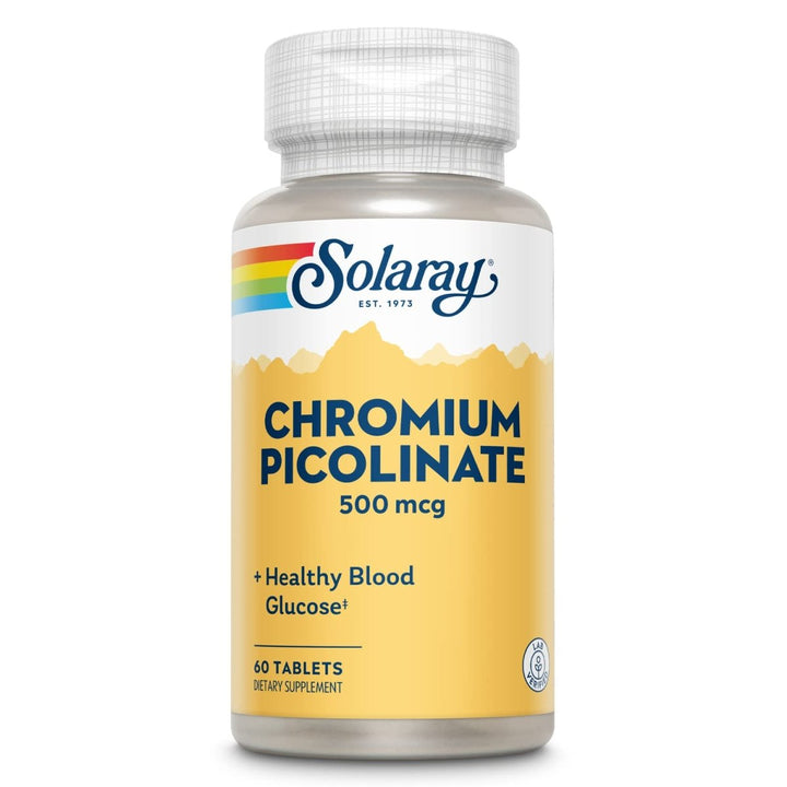 Solaray Chromium Picolinate Tablets, 500 mcg | 60 Count - The Oasis of Health