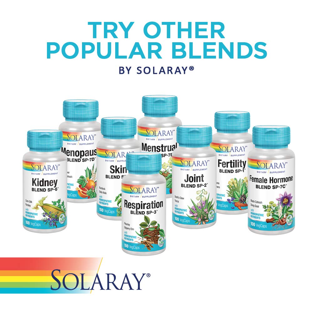 SOLARAY Circulation Blend SP - 11B - Herbs & Cell Salt for Healthy Circulatory System Support - 50 Servings, 100 VegCaps - The Oasis of Health