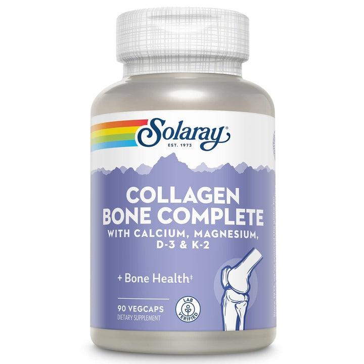 SOLARAY Collagen Bone Complete | Advanced Bone Matrix Formula with Plant Calcium & Magnesium | 30 Servings | 90 VegCaps - The Oasis of Health