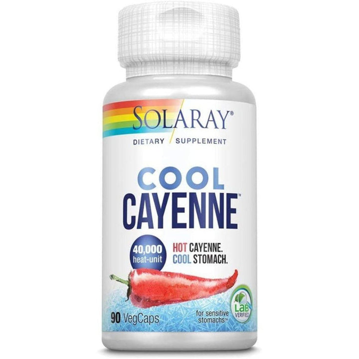 Solaray Cool Cayenne 40,000 HU 90 Capsules - The Oasis of Health
