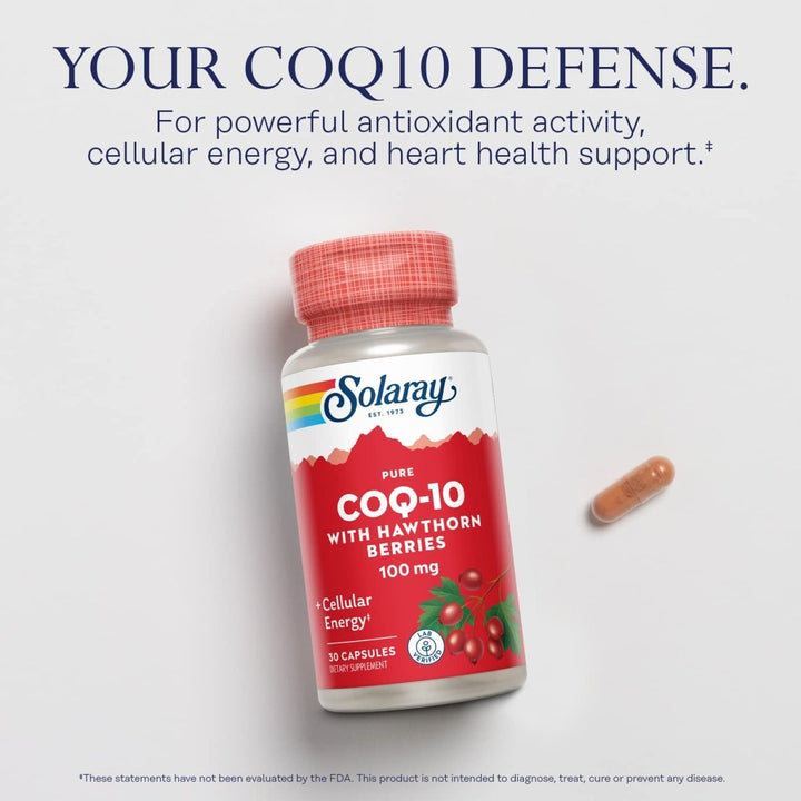 Solaray CoQ10 100mg 30 Capsules - 08912 - The Oasis of Health
