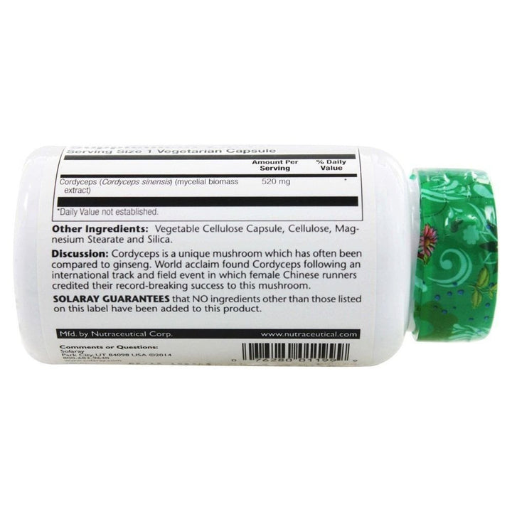 SOLARAY Cordyceps | 100 Count - The Oasis of Health