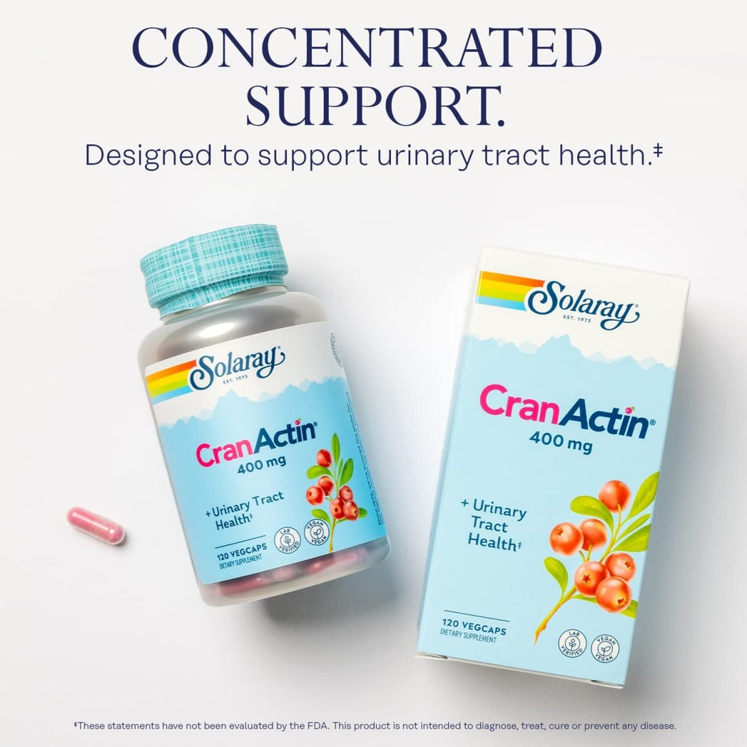 SOLARAY Cranactin Cranberry AF Extract Capsules, 400 mg, 180 Count (120 CT) - The Oasis of Health