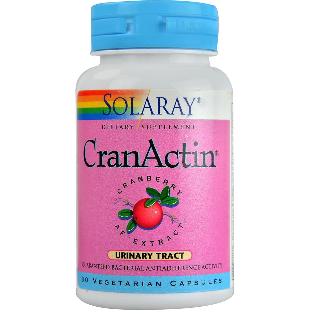 Solaray CranActin Cranberry Extract, Bacterial Antiadherence Formula 30 ct 400 mg - The Oasis of Health