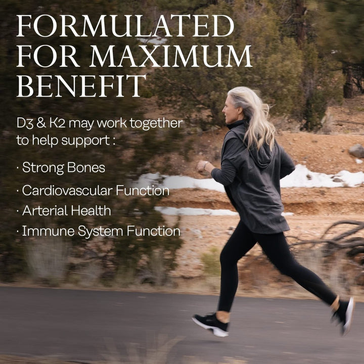 Solaray D3 5000IU with K2 - Vitamin D and K2 Combination - 60 Vegetarian Capsules - The Oasis of Health