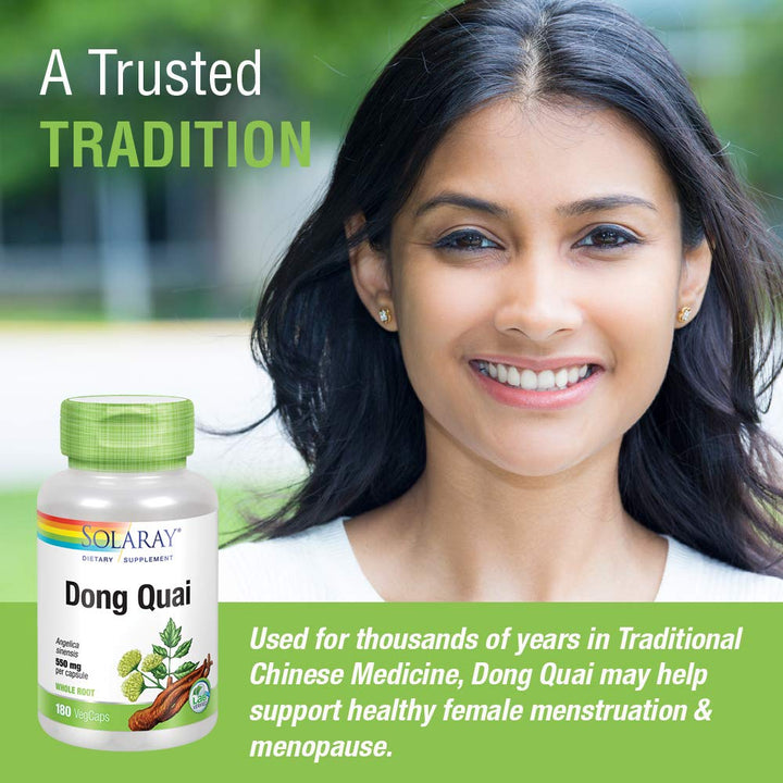 Solaray Dong Quai Root 550mg - 180 Vegan Capsules 01236 - The Oasis of Health