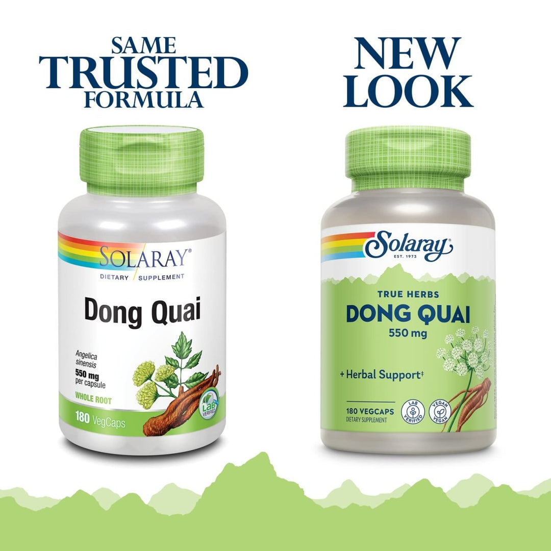 Solaray Dong Quai Root 550mg - 180 Vegan Capsules 01236 - The Oasis of Health